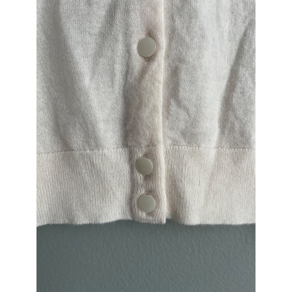 J.Crew Featherweight 100% Cashmere Cardigan Snow Ivory XS NWT $168 BZ400 Preppy - Picture 6 of 10